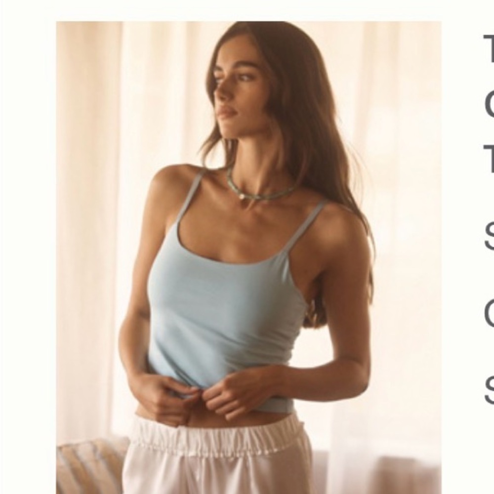 By Anthropologie THE LYREBIRD COTTONCLOUD CROP TANK TOP